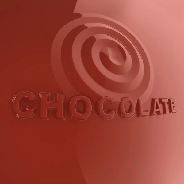 Quente líquido chocolate letras abstrato 3d fundo — Fotografia de Stock