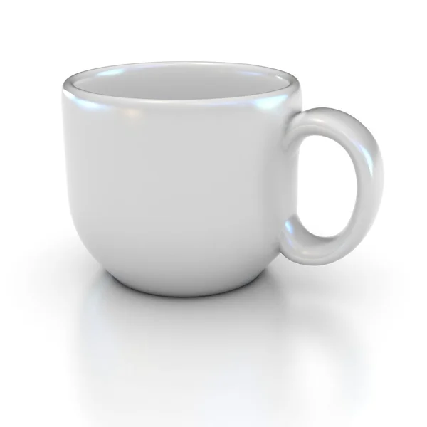 Taza de café blanco en blanco —  Fotos de Stock