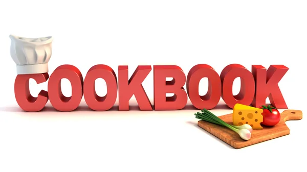 Cookbook 3d concept — Stock Photo, Image