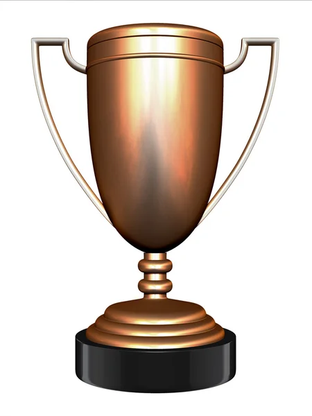 3d bronze trophy — Stock Photo, Image