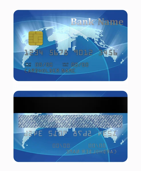 Kreditkarte Vorder- und Rückseite — Stockfoto