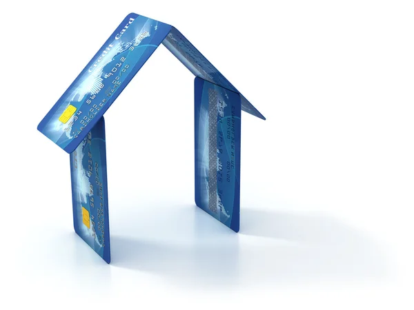 House made of credit cards — Stock Photo, Image