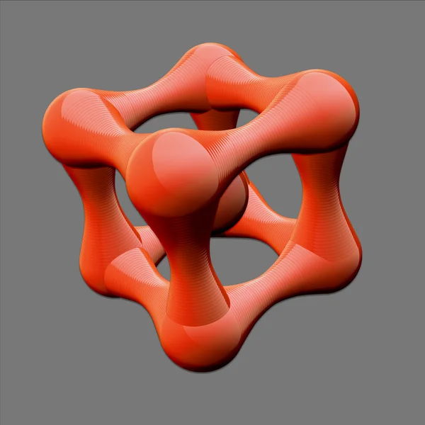 Cubo abstracto rojo —  Fotos de Stock