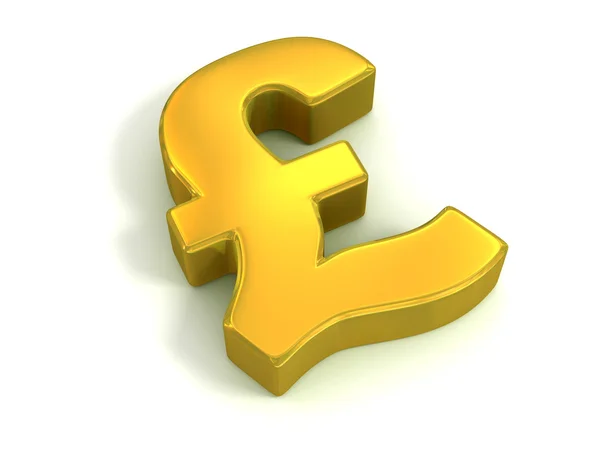 Golden British pound — Stock Photo, Image