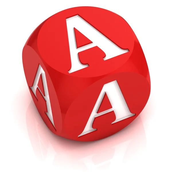Dice font letter A — Stock Photo, Image