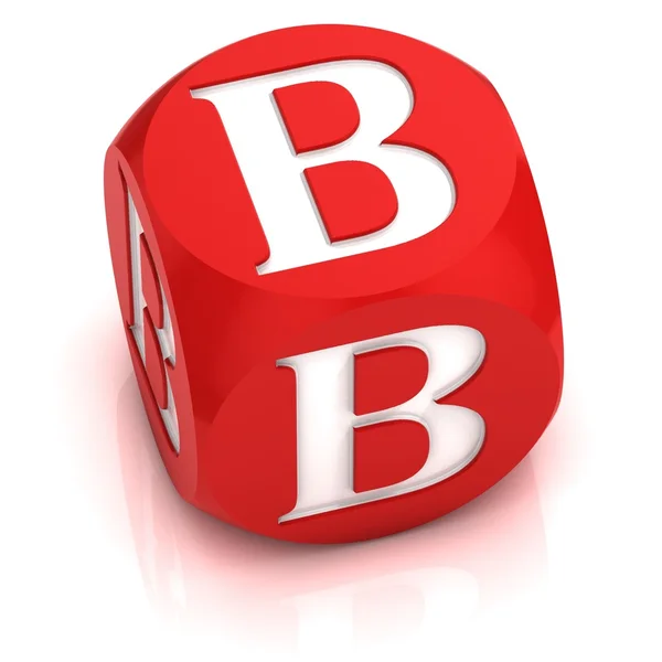 Dice font letter B — Stock Photo, Image