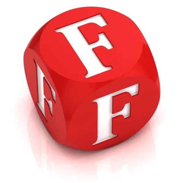 Dice font letter F — Stock Photo, Image
