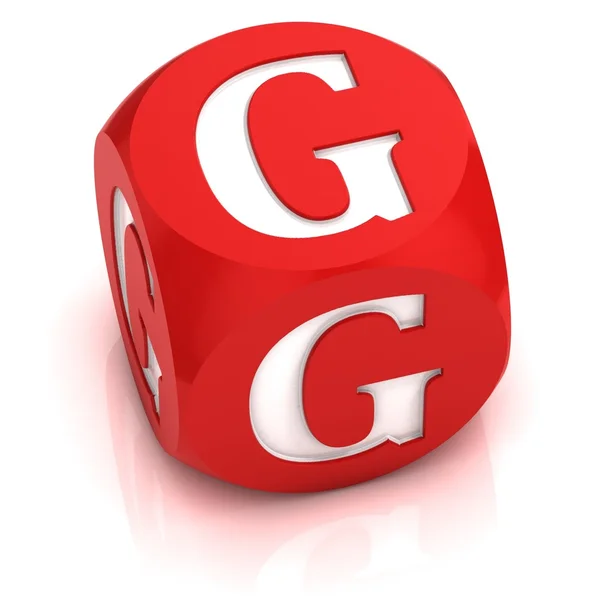 Dice font letter G — Stock Photo, Image