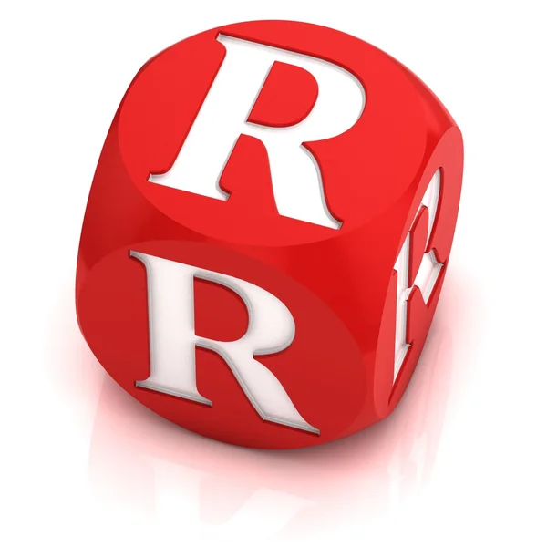 Буква шрифта R — стоковое фото