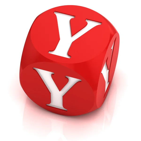 Kocka betűtípus-betű Y — Stock Fotó