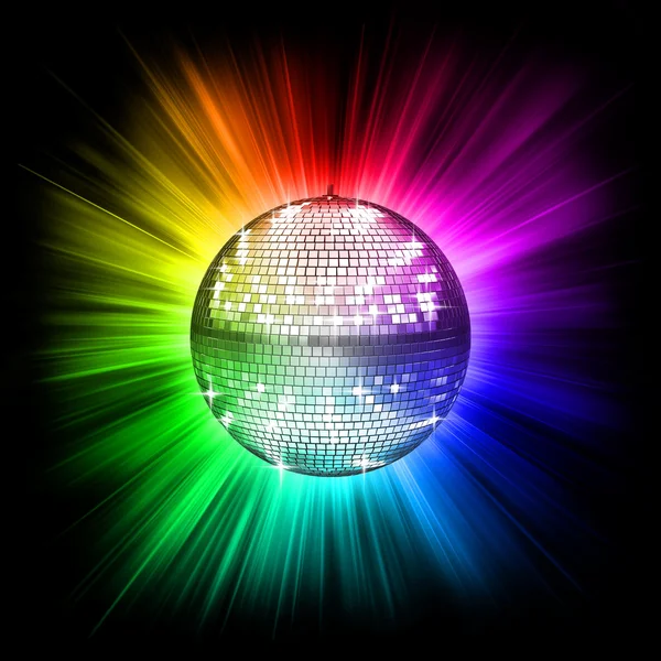 Kleurrijke discobal — Stockfoto