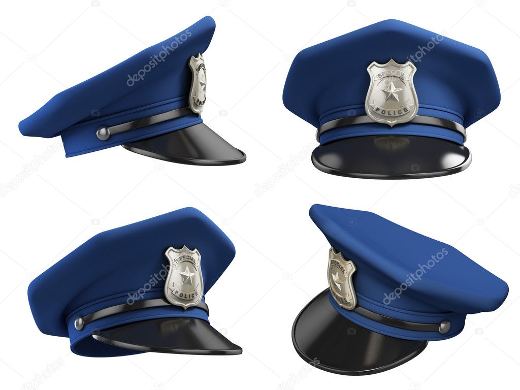 Policeman hat from various angles