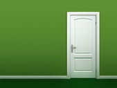 Tür in der grünen Wand
