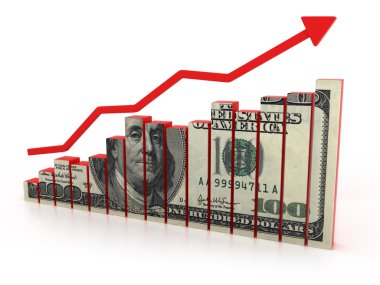 Dollar growth diagram clipart