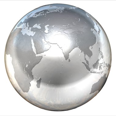 Silver globe clipart