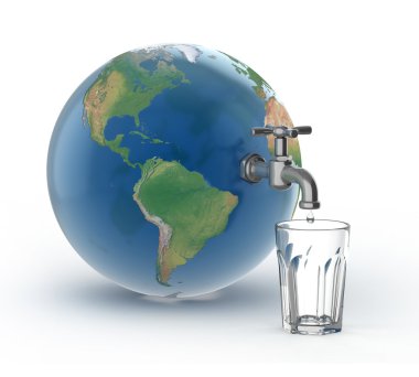 Drinking water crisis - eco concept clipart