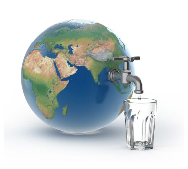 Drinking water crisis - eco concept