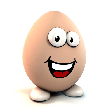 Funny cartoon egg clipart