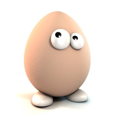 Funny egg character clipart