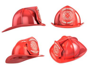 Fireman helmet from various angles clipart