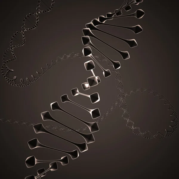 DNA 3d illustratie — Stockfoto