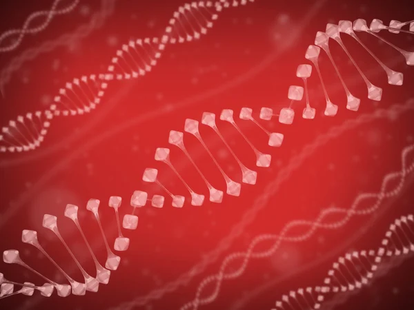 Red dna chain illustration — Stock Photo, Image
