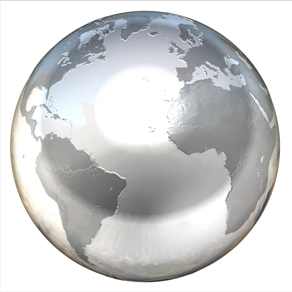 Silver globe — Stock Photo, Image