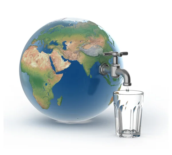 Crisis del agua potable - concepto ecológico — Foto de Stock