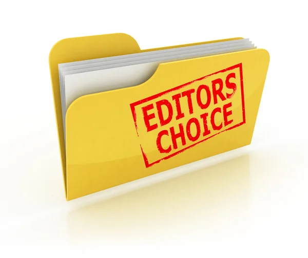 Editors choice folder icon over the white background — Stock Photo, Image