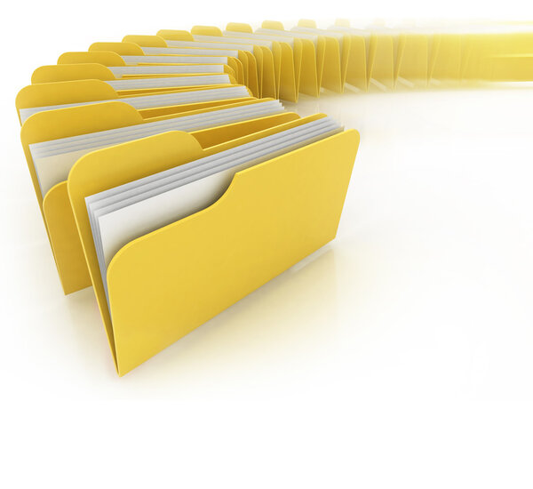 Папки в спешке 3d концепции
