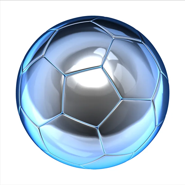 Błyszczący piłki nożnej (piłka nożna) na białym tle — Zdjęcie stockowe