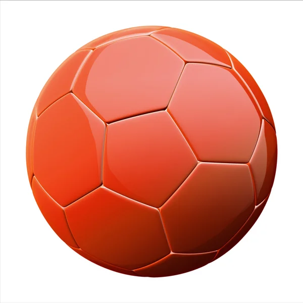 Futebol brilhante (bola de futebol) no fundo branco — Fotografia de Stock