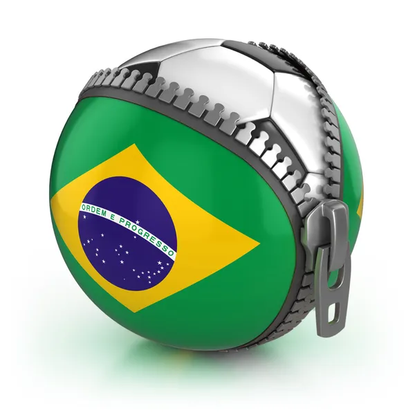 Бразилії футбольний нації — стокове фото