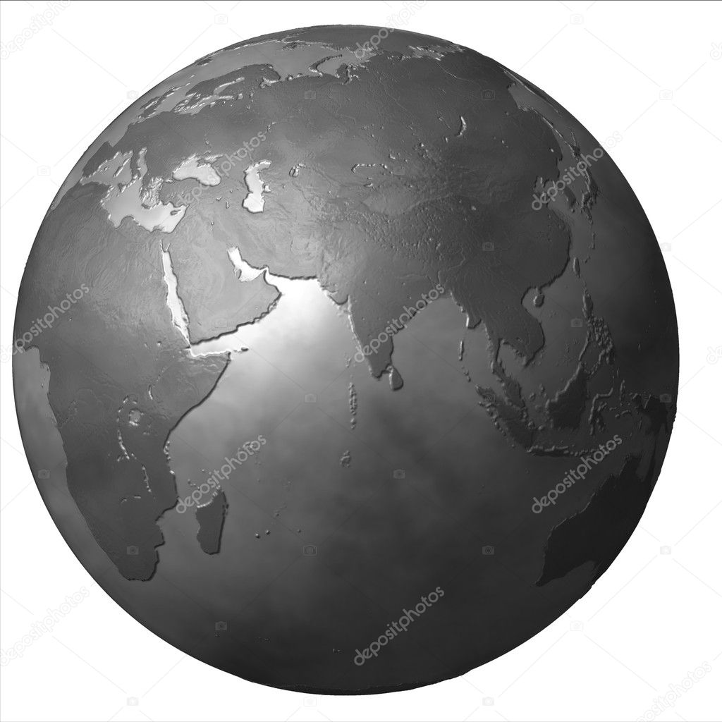 Abstract isolated 3d globe