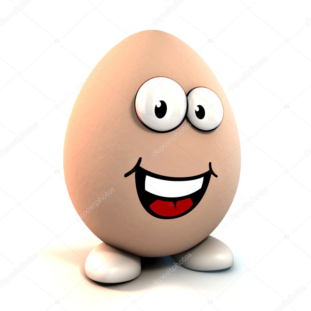 Funny cartoon egg