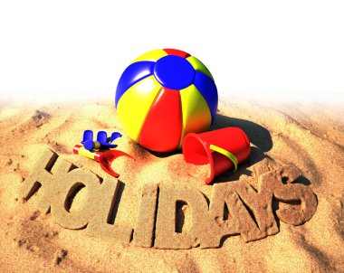 Summer holidays poster clipart