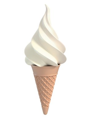 Ice cream isolated over white clipart