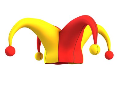 Jester hat isolated on white clipart