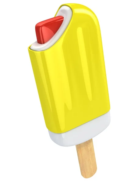 Barre de crème glacée multi aromatisée sur un bâton — Photo