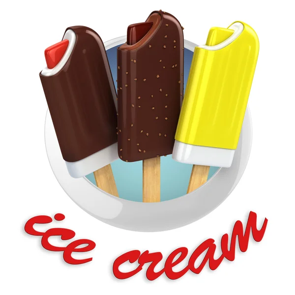 Emblème de crème glacée — Photo