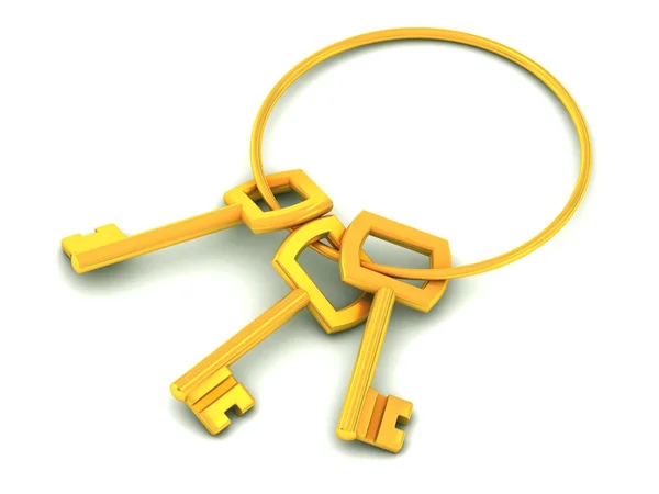 Goldene Schlüssel — Stockfoto