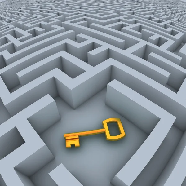 Schlüssel im Labyrinth — Stockfoto