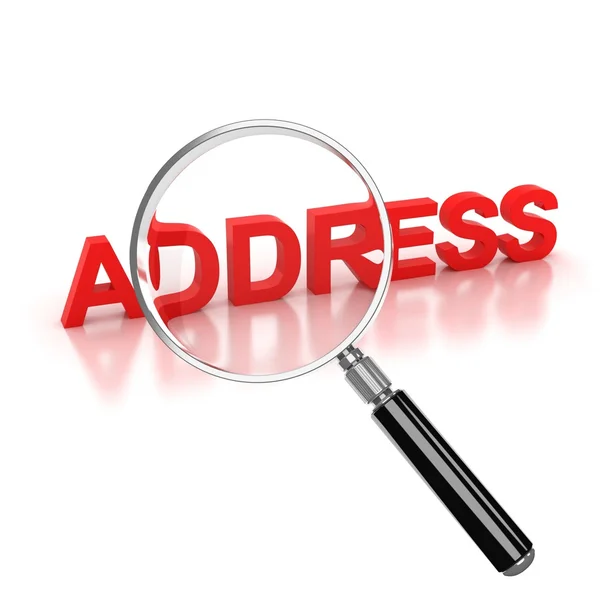 Иконка поиска адреса — стоковое фото