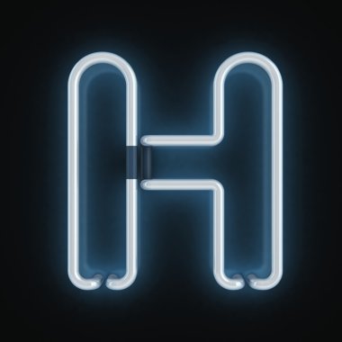 Neon yazı harf h