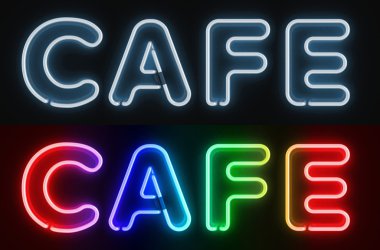Café neon tabela