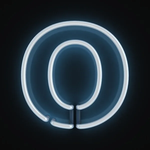Neon font letter o — Stock Photo, Image
