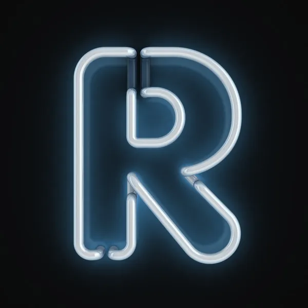 Νέον γραμματοσειρά γράμμα r — Φωτογραφία Αρχείου