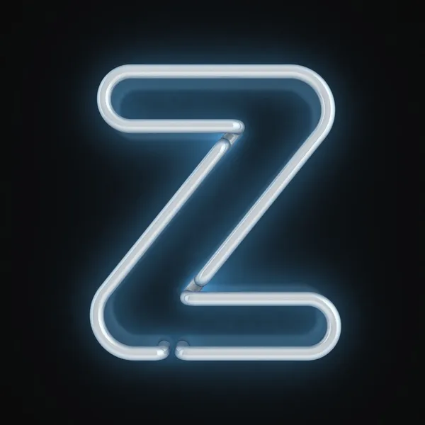 Neon font letter z — Stock Photo, Image
