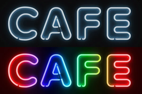 Café Neonfény — Stock Fotó