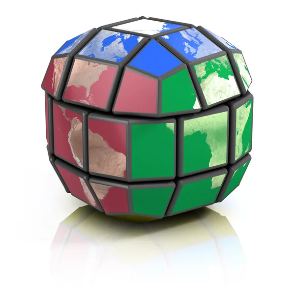 Mondiale politiek, globalisering 3D-concept — Stockfoto